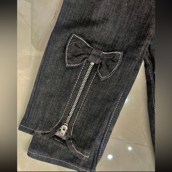 NWOT Frankie b low rise skinny jeans with ribbon and zipper - Picture 5 of 7